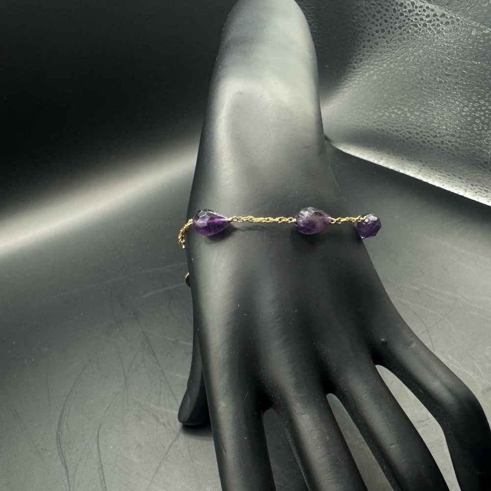 Sterling silver GP bracelet with Amethyst
